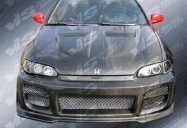 Xtreme GT style BLACK carbon fiber Hood for Honda 92-95 Honda  Civic  2dr