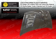 Terminator style BLACK carbon fiber Hood for Honda 06-10 Honda  Civic  2dr