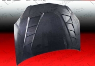 Terminator style BLACK carbon fiber Hood for Acura 02-06 Acura  RSX  2dr