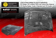 Cyber style BLACK carbon fiber Hood for Honda 92-95 Honda  Civic  2dr